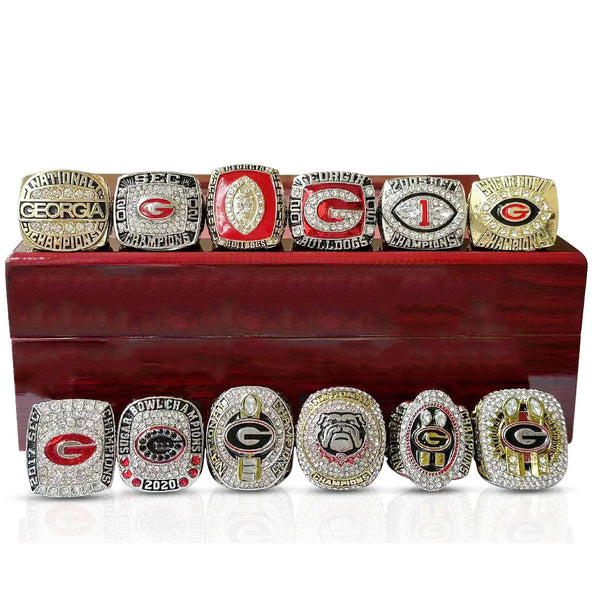 12 set NCAA George University Bulldogs  championship rings