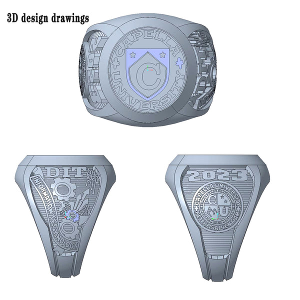 Custom stainless steel championship ring enterprise LOGO competition ring does not fade permanent color manufacturers produce all-inclusive service