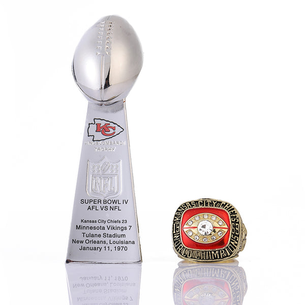 NFL 1969 Kansas Chieftain Super Bowl Ring Trophy