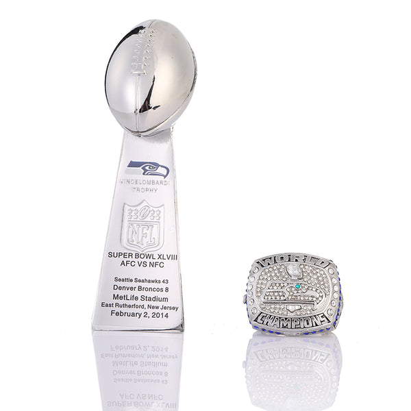 NFL 2013 Seattle Seahawk Championship Ring Trophy