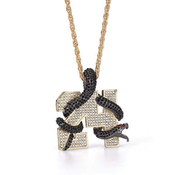 BLACK MAMBA NUMBER 24 NECKLACE