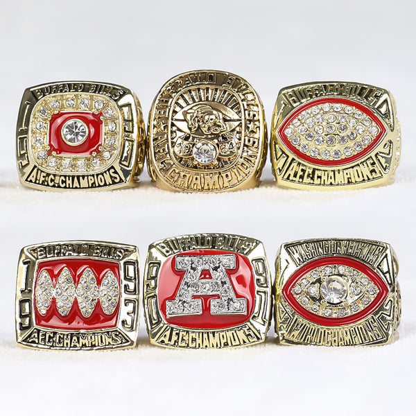 NFL  Washington Redskins Football Championship Ring set 6 pieces NFL  1964 1972  1982   1987  1991 1992