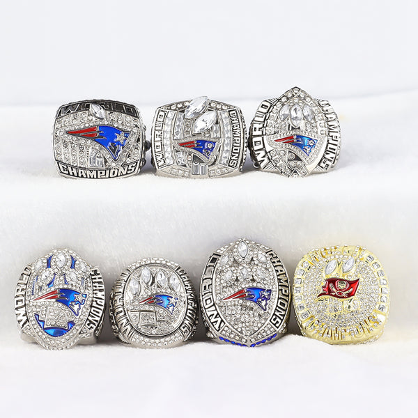 NFL2001 2003 2004 2014 2016 2018 2020 New England Patriot Championship Ring 7 Year Set