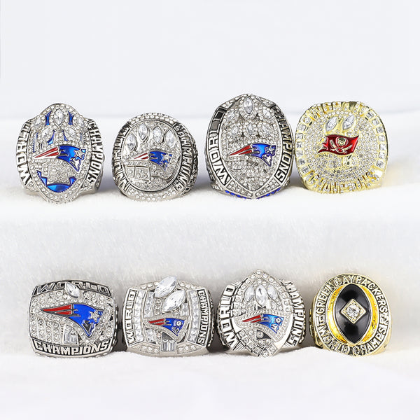 NFL 1962 2001 2003 2004 2014 2016 2018 2020 New England Patriot Championship Ring 8 Year Set