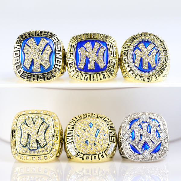 NY New York Yankees 1999, 2000, 2009, 1996, 1998, 1977 championship ring MLB 6-piece set