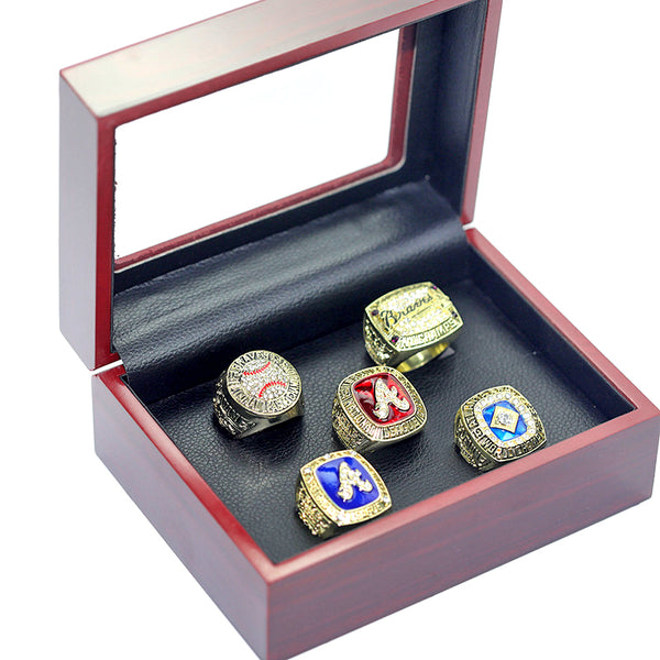 MLB 1991 1992 1995 1996 1999 Atlanta Warriors Baseball Championship Ring 5 Pack