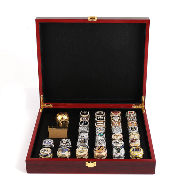 NBA Basketball Championship Rings 1991-2022 32 Rings with Trophy