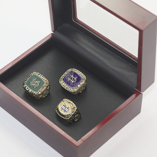 NCAA 1973, 1977, 1988 Notre Dame University Championship Ring Set