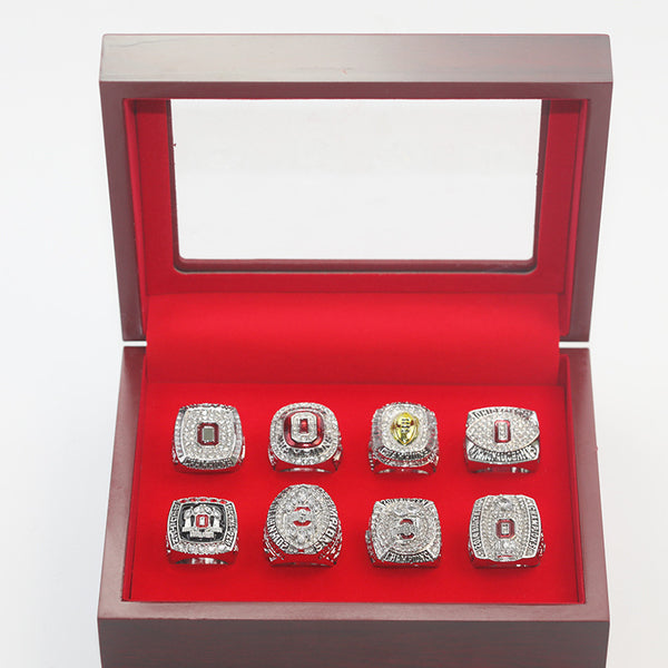 Ohio State Buckeyes University Football National Championship Ring 8 Piece Set