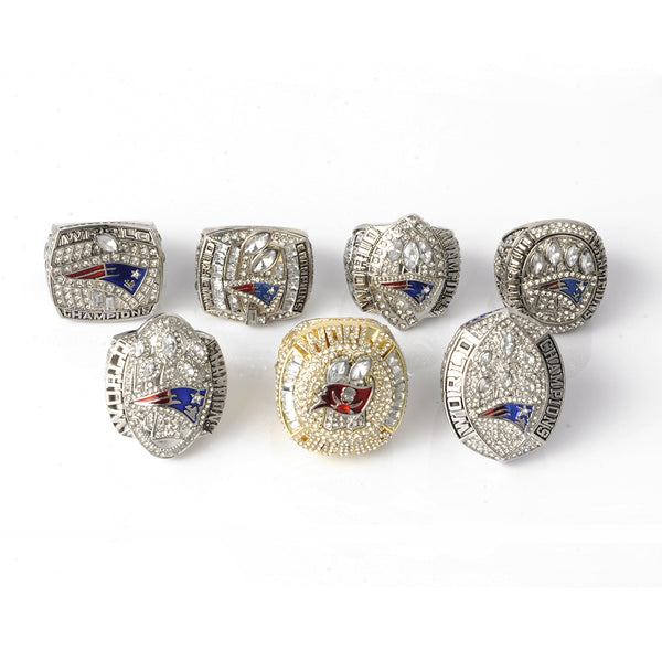 NFL Super Bowl Brady 2001, 2003, 2004, 2014, 2016, 2018, 2020 Champion Ring