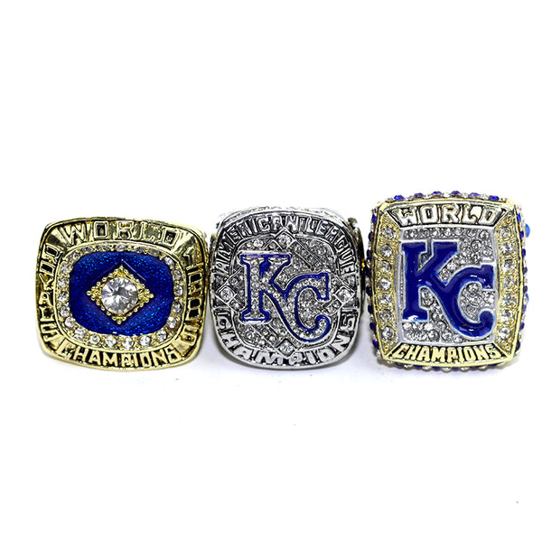 1985, 2013, 2015 All American Professional Baseball Kansas Royal Championship Ring MLB Set