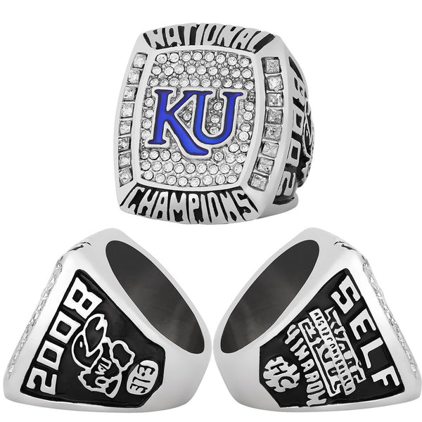 NCAA 2008 University of Kansas Jays Hawks Championship Ring