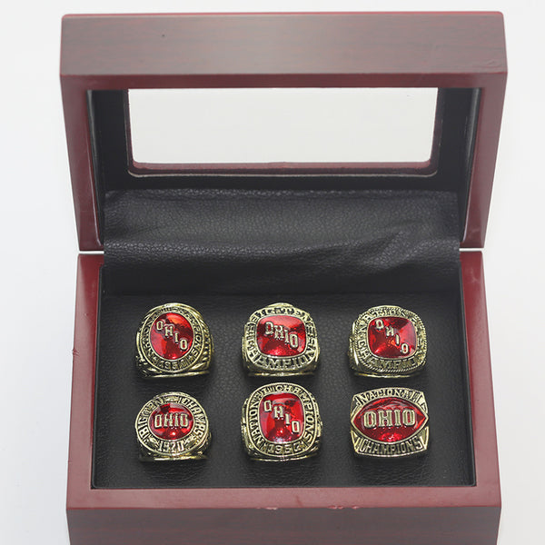 Ohio State Buckeyes University Football National Championship Ring 6 Piece Set