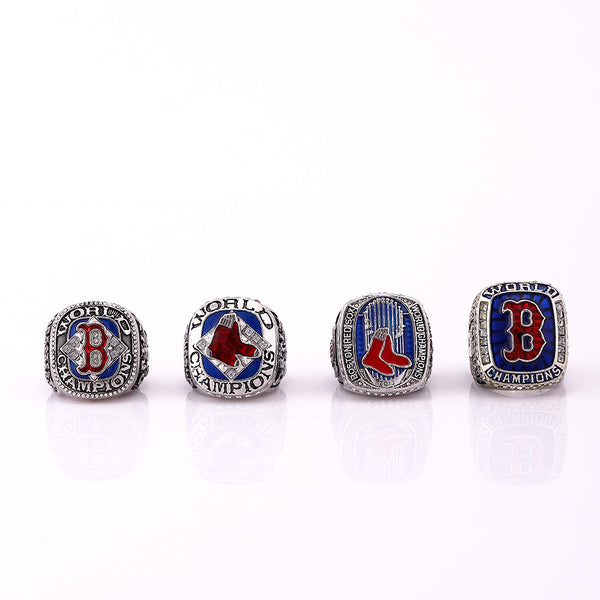 Boston Red Sox Championship Ring 4-piece set MLB  wooden box set MLB 2004 2007 2013 2018 rings 4 rings