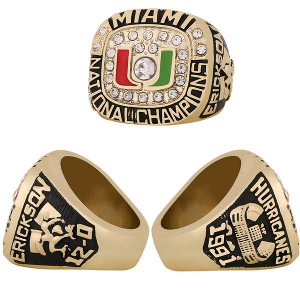 NCAA1991 Miami Hurricane Champion Ring