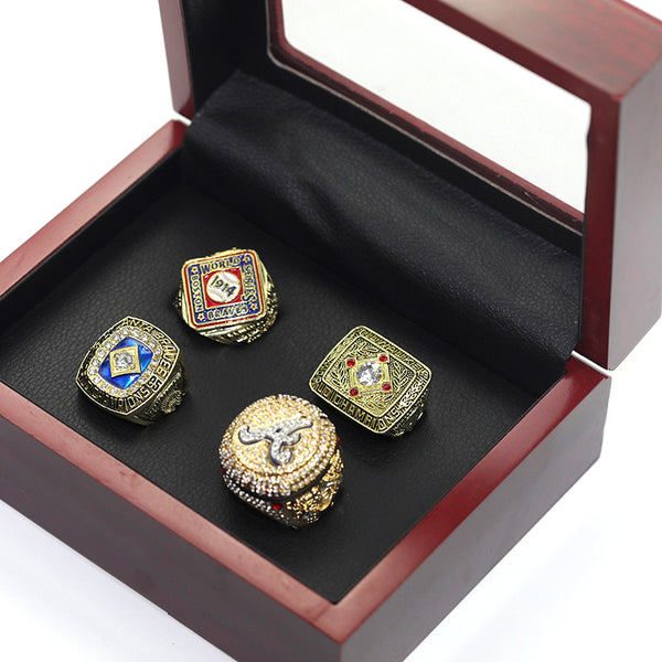 1914, 1957, 1995, 2021 Atlanta Warriors MLB Championship Ring Set of 4
