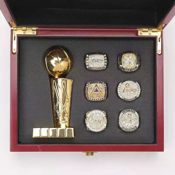 Lakers Kobe 6 Year Championship Ring with Trophy Set