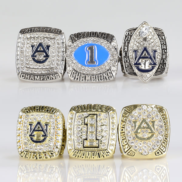 NCAA Auburn University Tigers 6 Champion Ring Set 2010, 2011, 2013