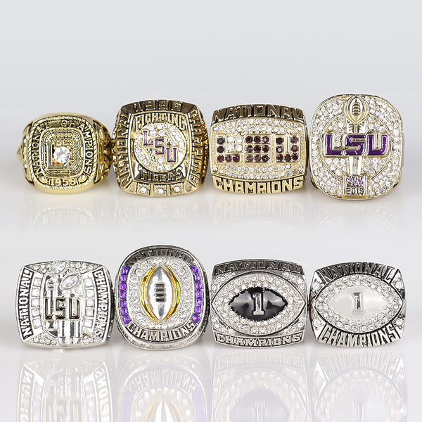 NCAA LSU 8 SET Louisiana University League  Championship ring 1958 1996 2003 2004 2007 2008 2019 2020