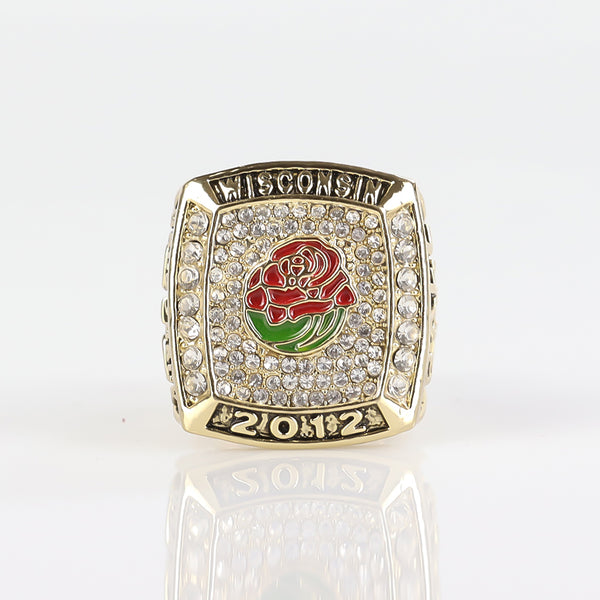 2020 University of Wisconsin NCAA Champion Ring Flower Design Football/Baseball/Basketball/Hockey/High School/Class/Graduate/College Father's Showcase Anniversary Souvenir Championship Ring