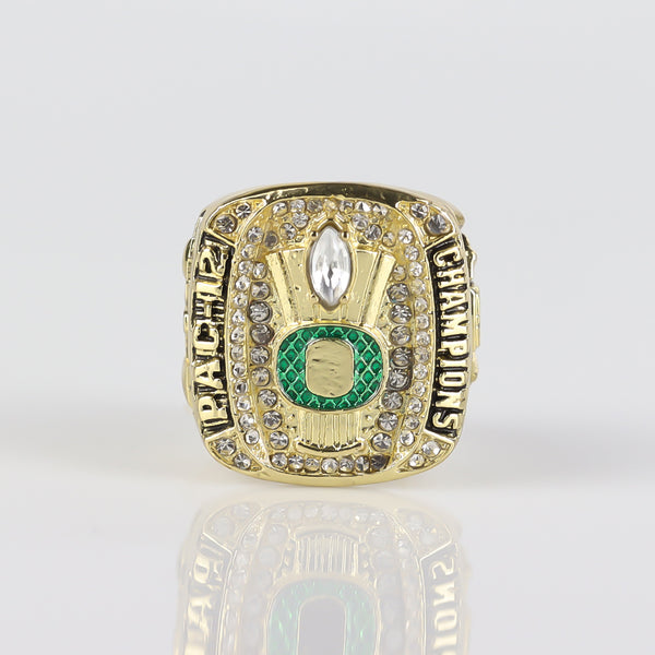 NCAA 2019 Oregon Duck Rose Bowl Champion Ring Football/Baseball/Basketball/Hockey/High School/Class/Graduate/College/Team/Tournament Father's Showcase Anniversary Souvenir Birthday Collectible Sports Championship Rings