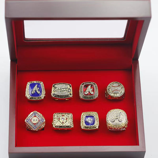 Atlanta Warrior Champion Ring 8 Pack MLB Souvenir Fans Love Ring